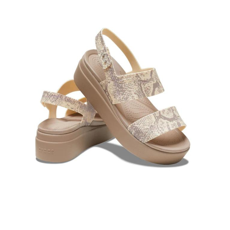 WOMEN'S CROCS BROOKLYN SNAKE LOW WEDGE